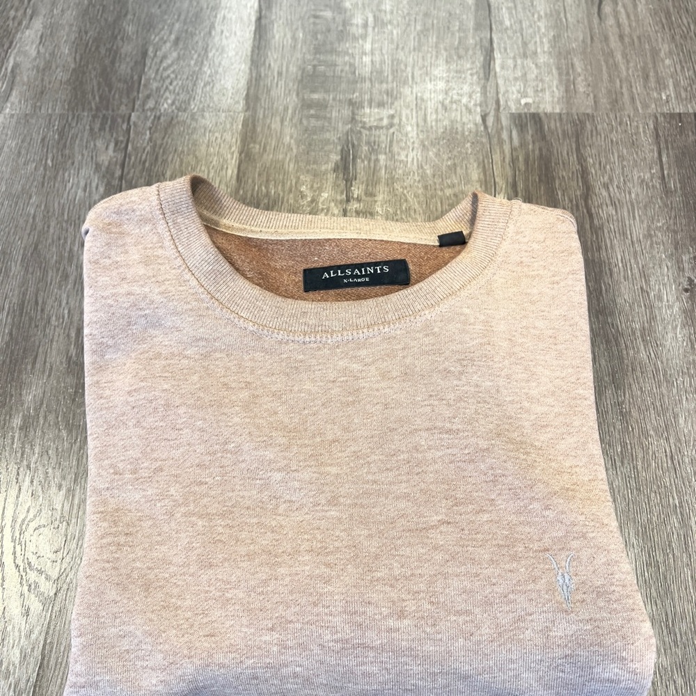 All Saints - Dusty Rose Raven Crewneck Men's Sweatshirt